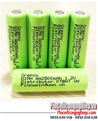 NiMh AA2500mAh _Pin sạc công nghiệp 1.2v NiMh AA2500mAh 